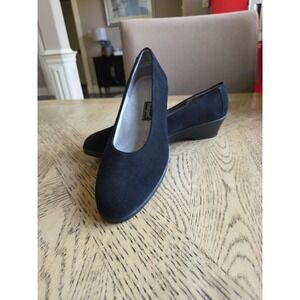 Rockport Shoes Slip On Womens Black Suede Size 8.5 New Comfort By Rockport New